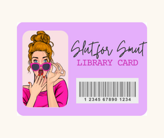 Slut for Smut Library Card - Mini Bookmark