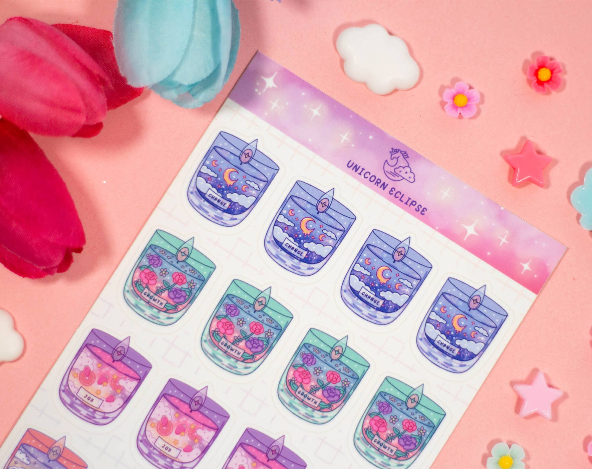 Affirmation Candles | Sticker Sheet