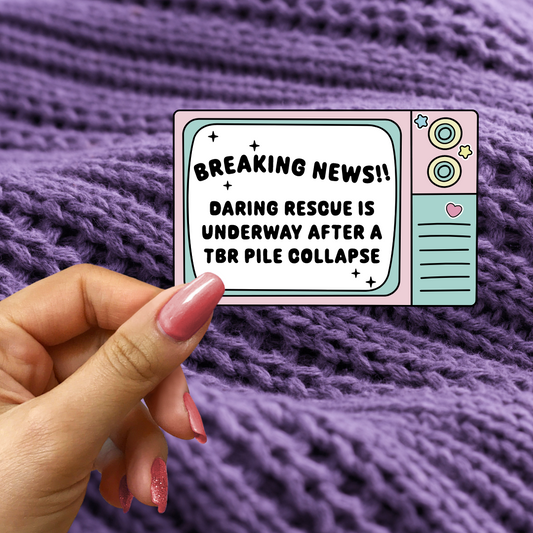 Breaking News - TBR Pile Collapse | Sticker