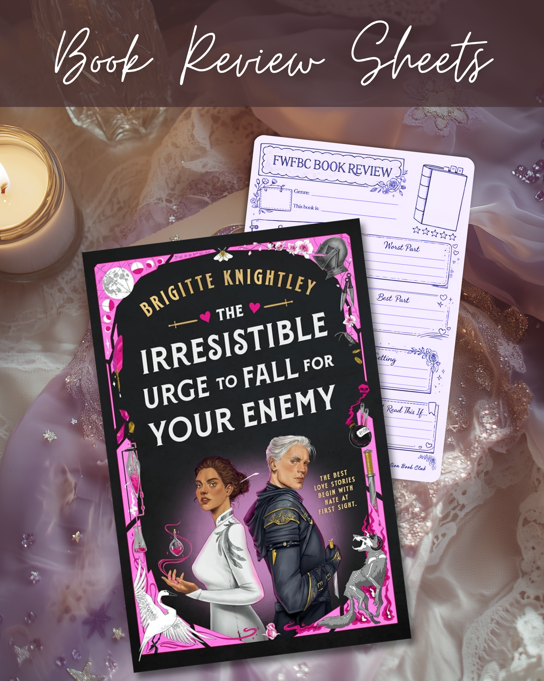 Aesthetic 4x6 Book Review Cards - Set of 10