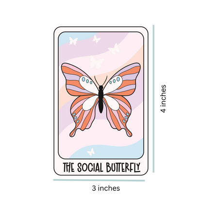 The Social Butterfly - Mini Bookmark