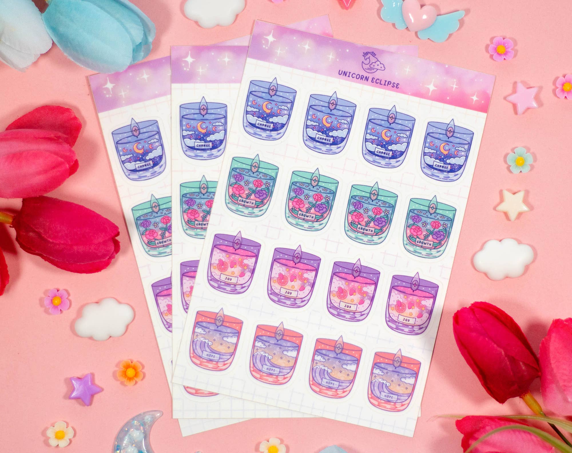 Affirmation Candles | Sticker Sheet