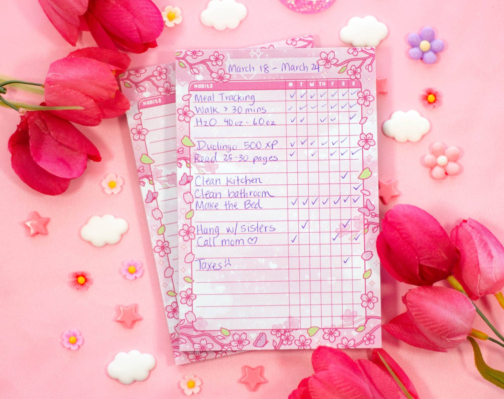 Sakura Habit Tracker |Notepad