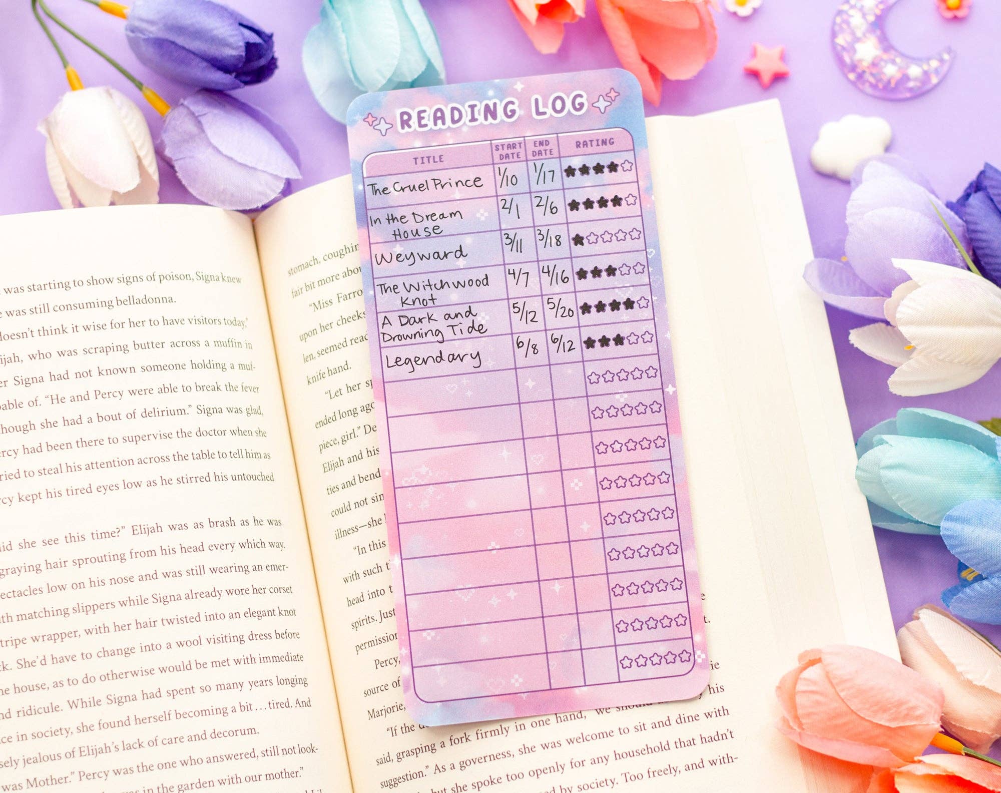 Game Time Reading Log Bookmark