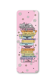 Sleepy Cat Book Stack