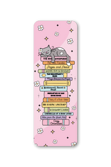 Sleepy Cat Book Stack