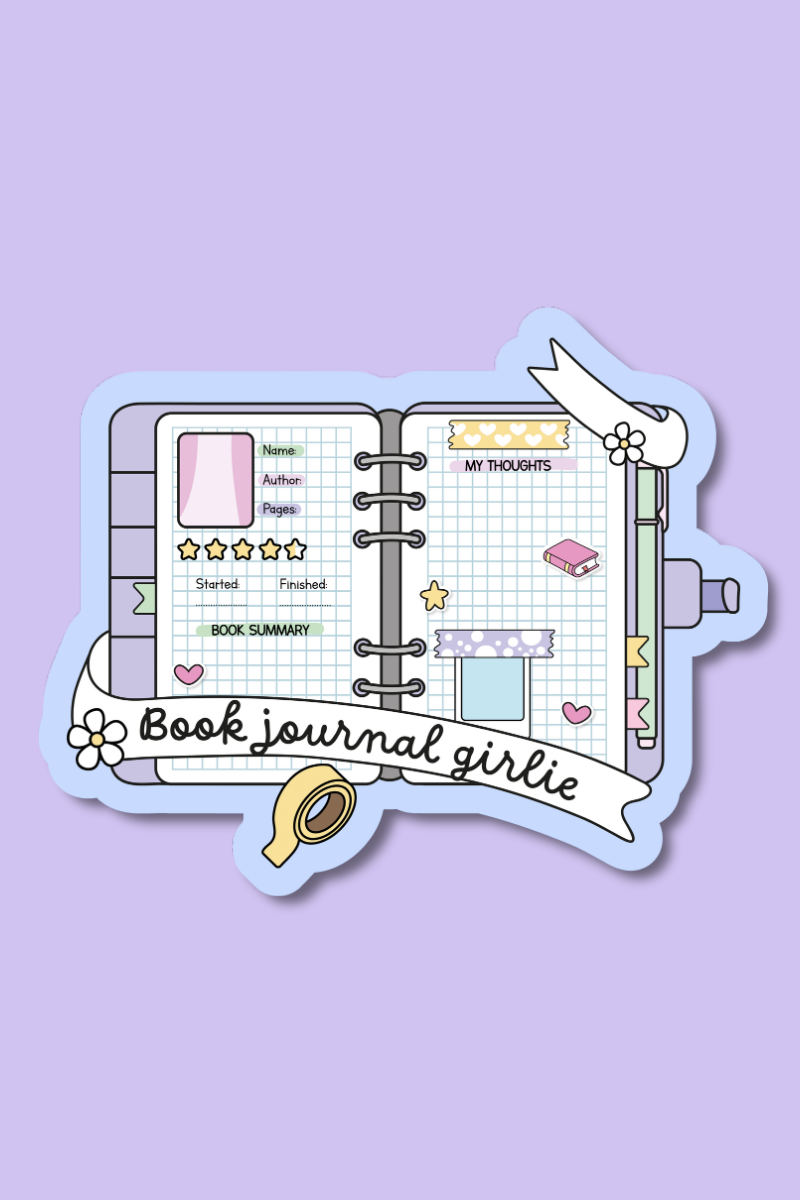 Book Journal Girlie | Sticker