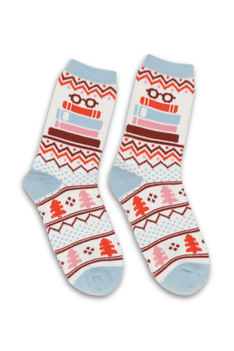 Tbr Book Stack Cozy Socks - Small