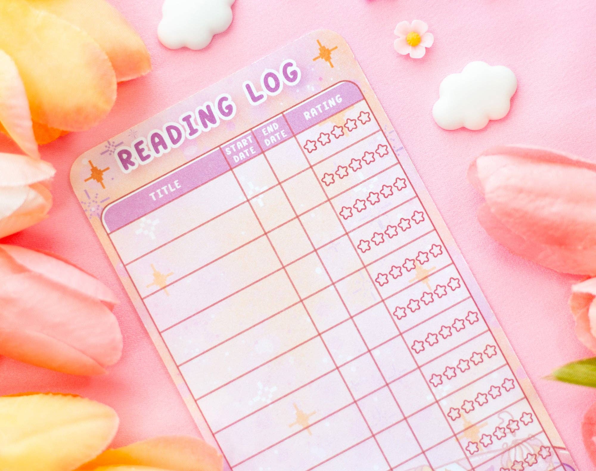 Cafe Quest Reading Log |Bookmark