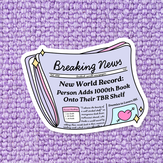 Breaking News TBR Article | Sticker