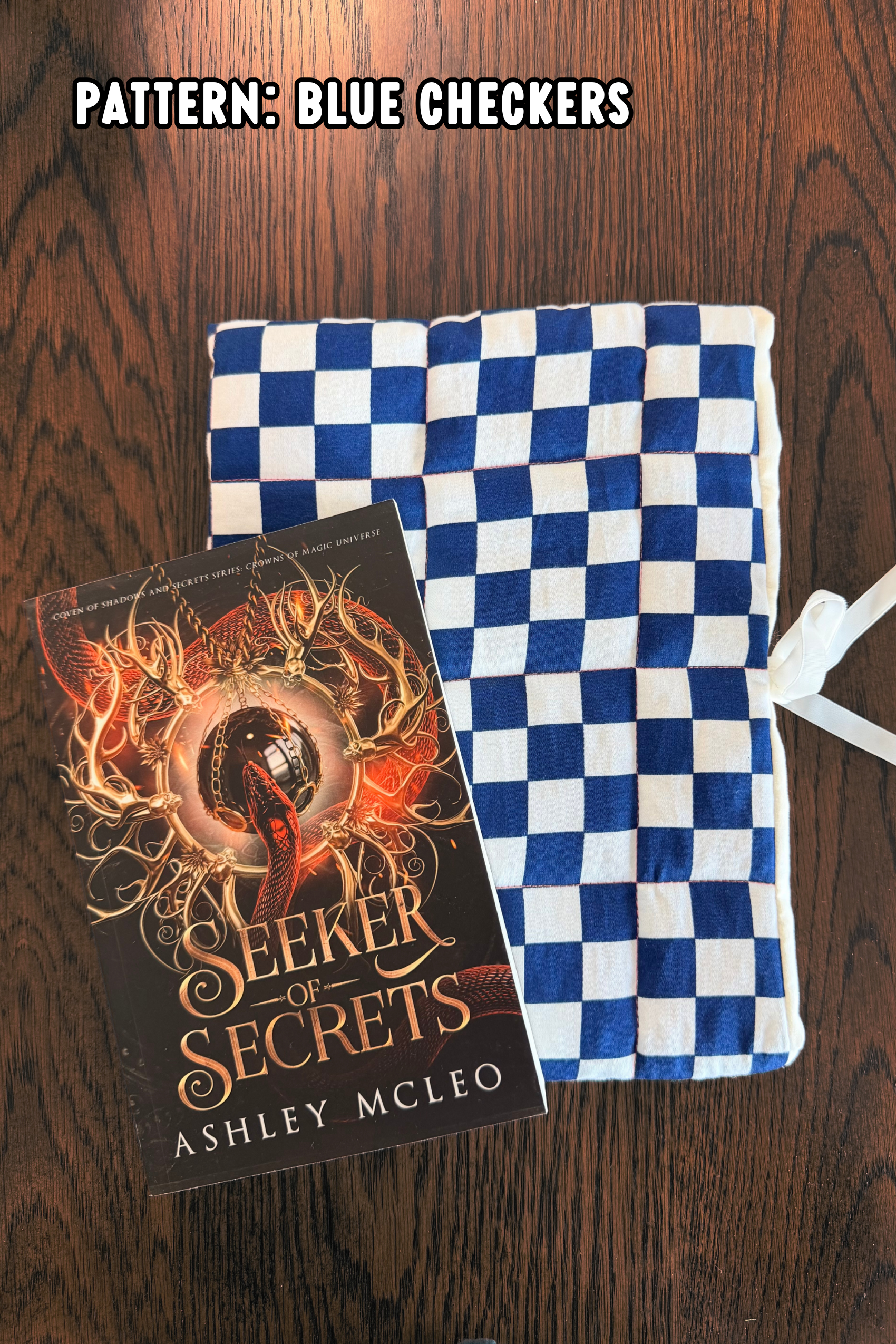 Quilted Book Sleeve With Ribbon