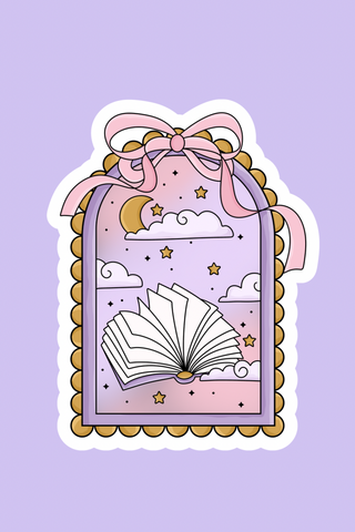 Late Night Reader Window | Sticker