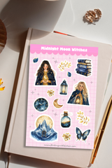 Midnight Moon Witches Sticker Sheet