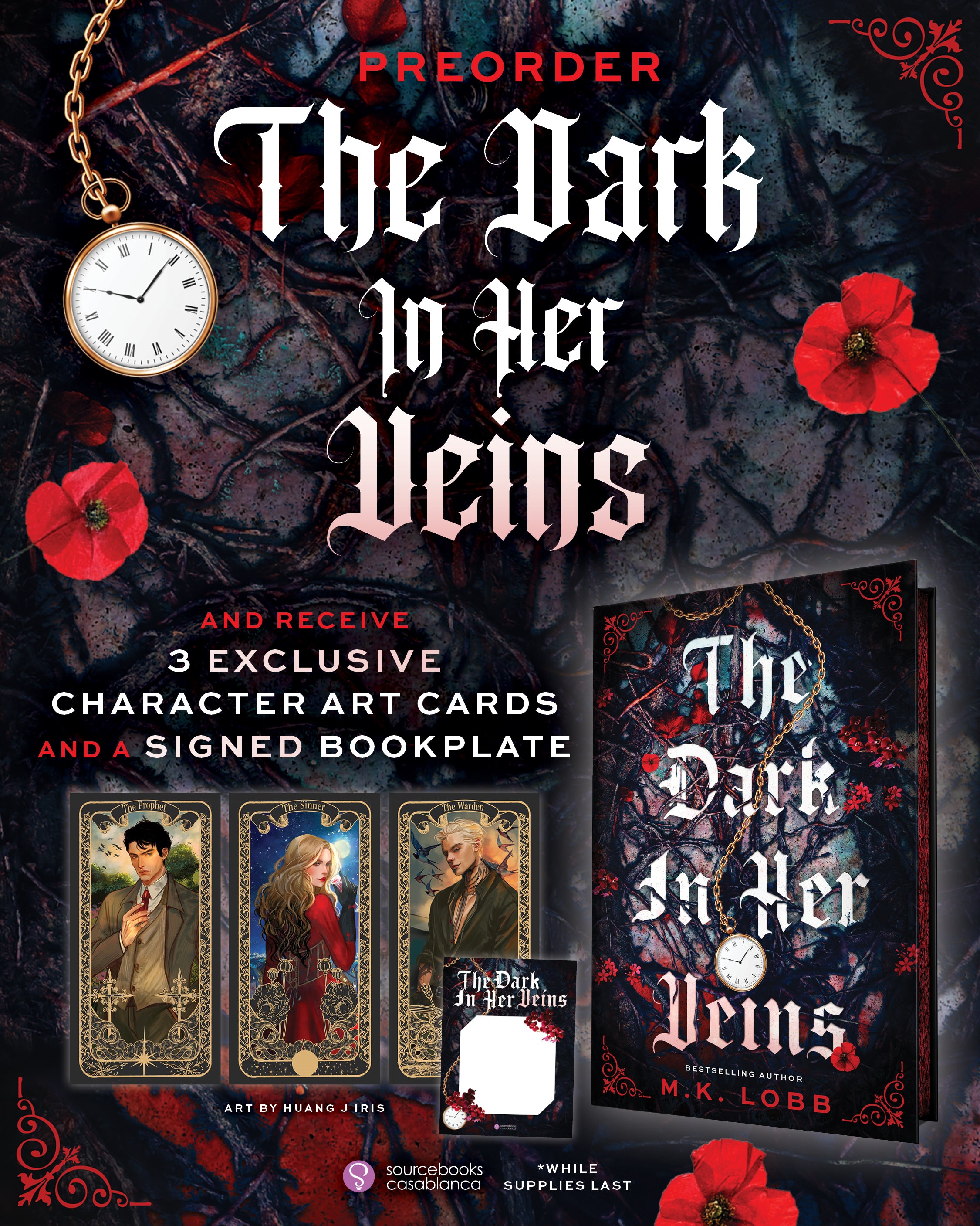 The Dark in Her Veins | Limited Signed Bookplate Deluxe Edition w/ 3 Exclusive Character Art Cards |