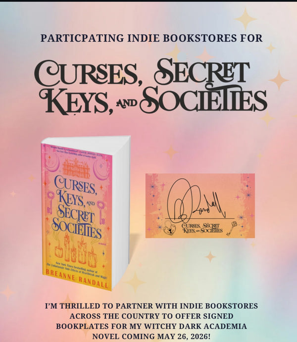 Curses, Keys, and Secret Societies *Signed Copy* (A Sisters of Light and Shadows, 2) - May 26, 2026