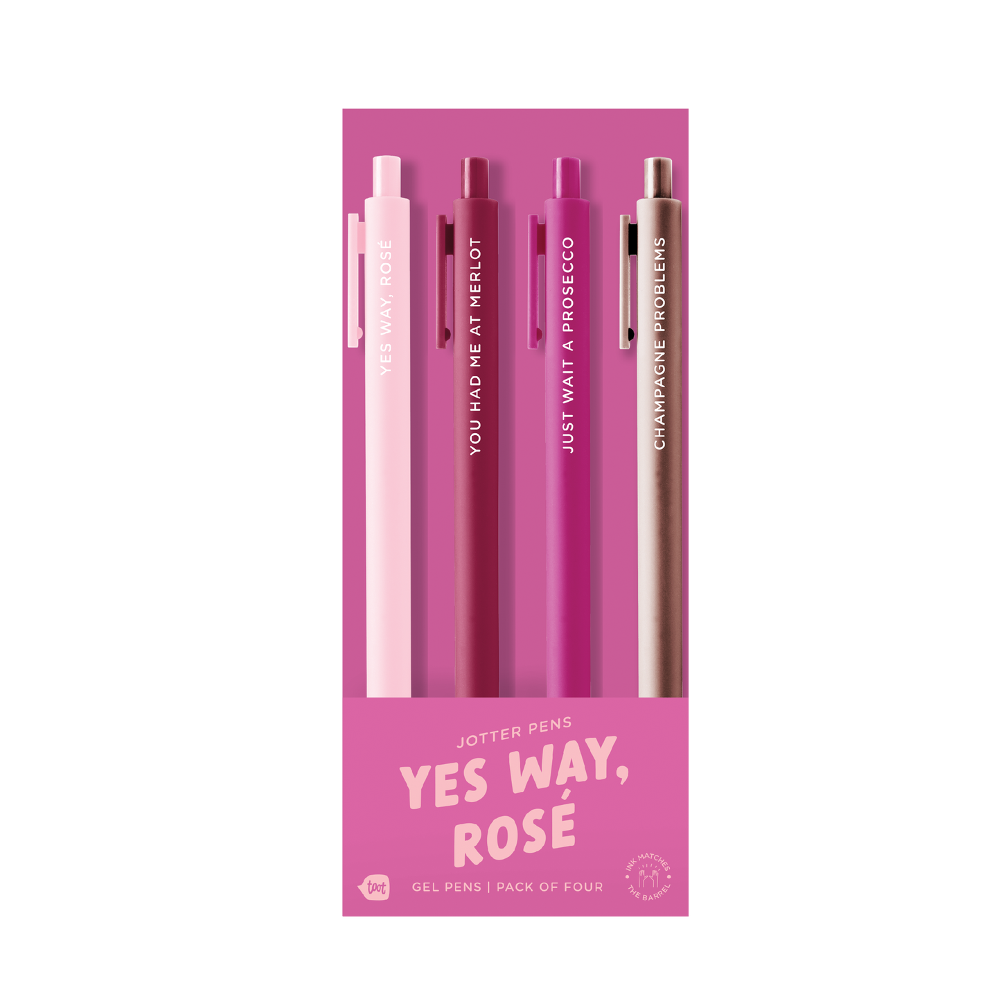 Yes Way Rosé - Jotter Pen Sets 4 Pack