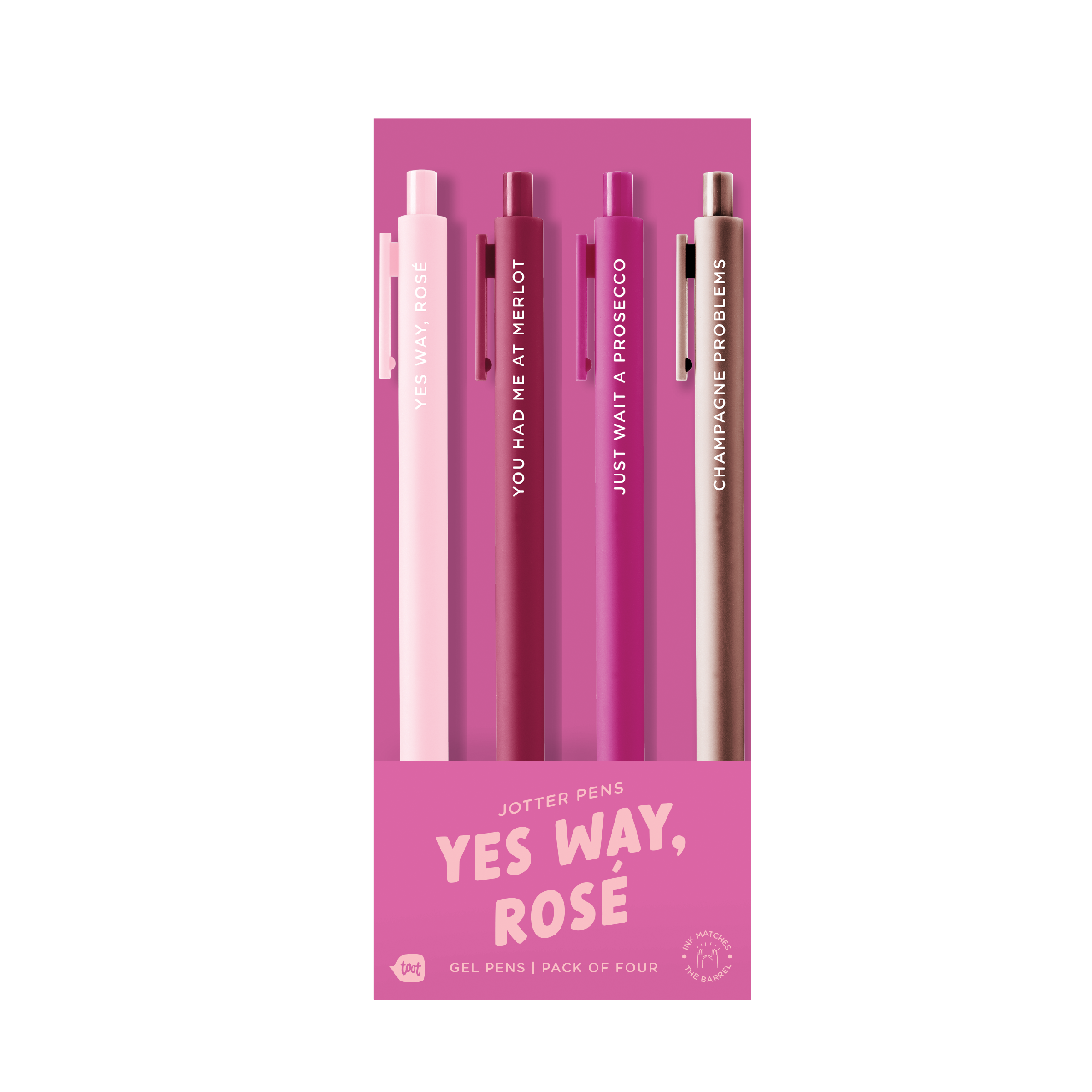 Yes Way Rosé - Jotter Pen Sets 4 Pack