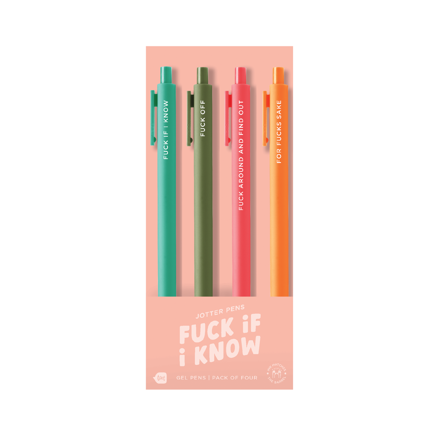 F*ck If I Know - Jotter Pen 4 Pack