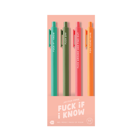 F*ck If I Know - Jotter Pen 4 Pack