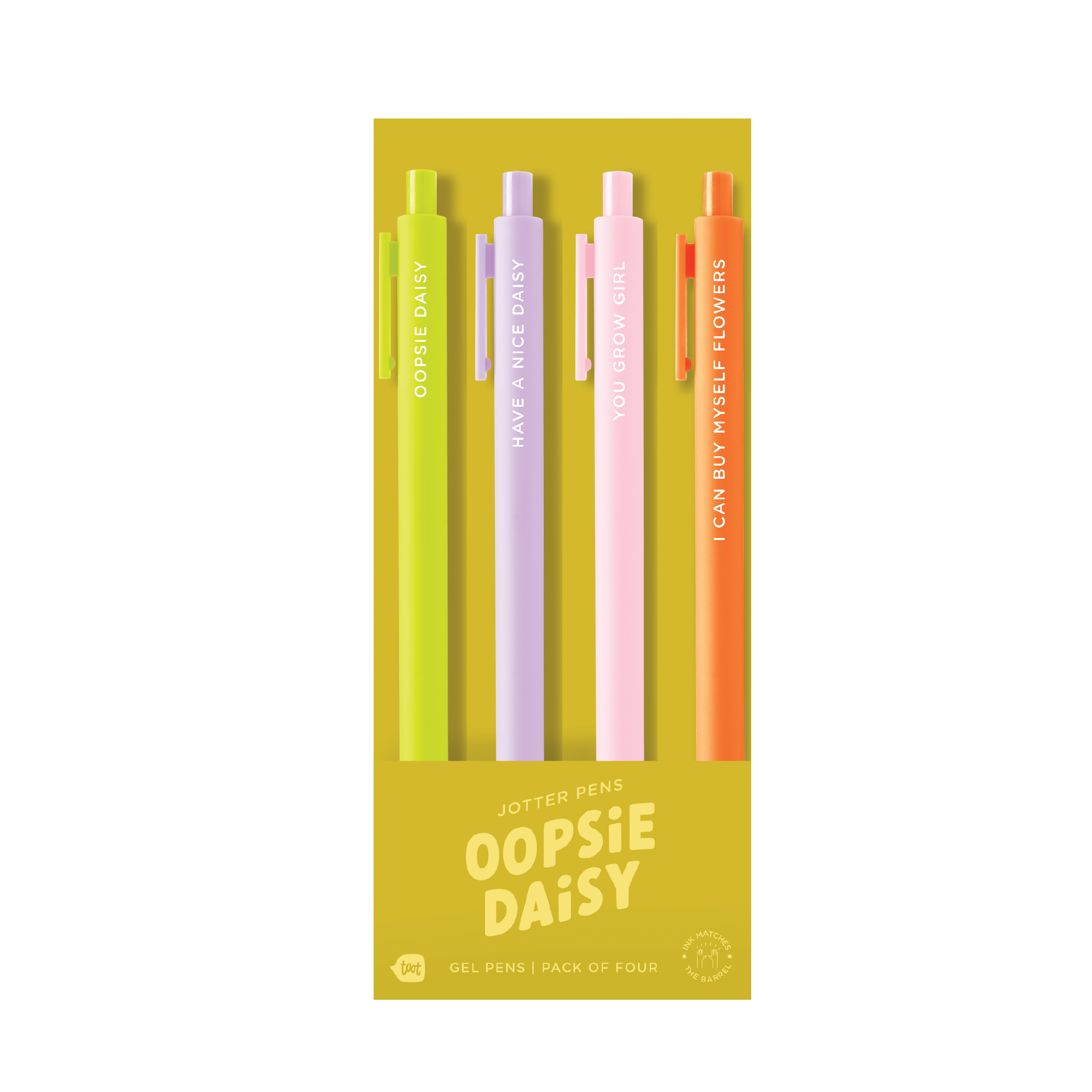 Oopsie Daisy - Jotter Pen Sets 4 Pack