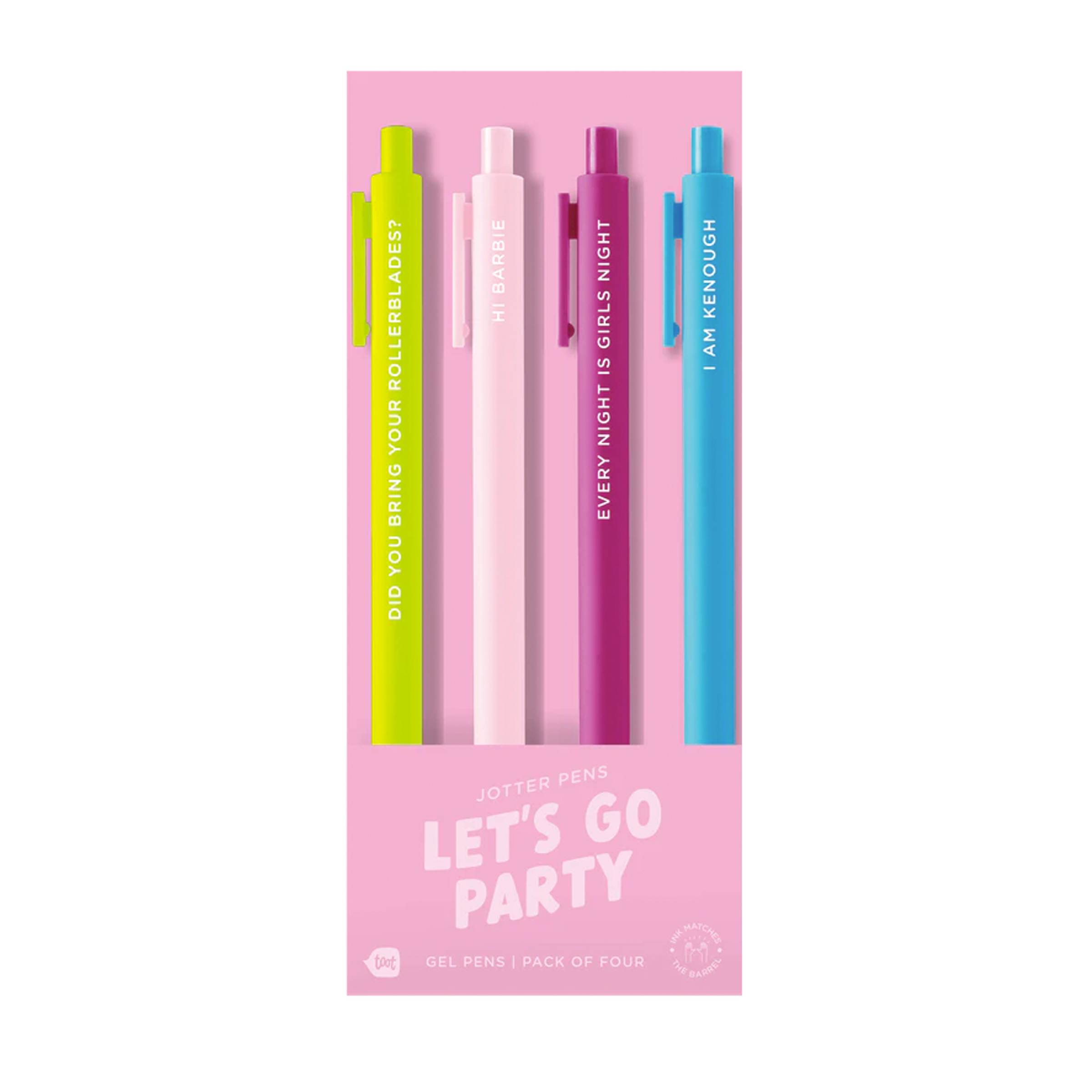 Let's Go Party Barbie - Jotter Pen Sets 4 Pack