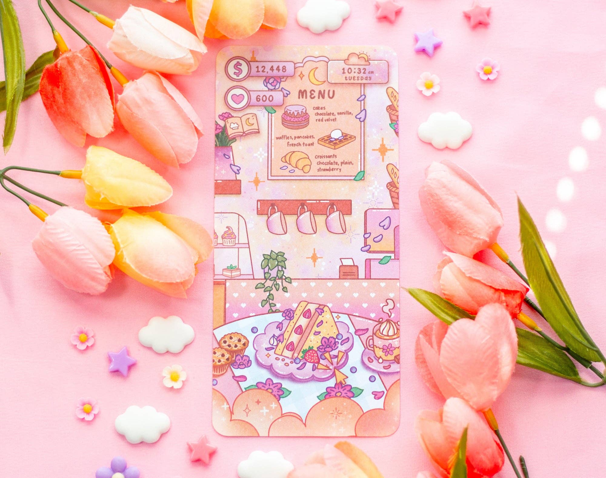 Cafe Quest Reading Log |Bookmark