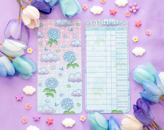 Hydrangea Dreams Reading Log Bookmark