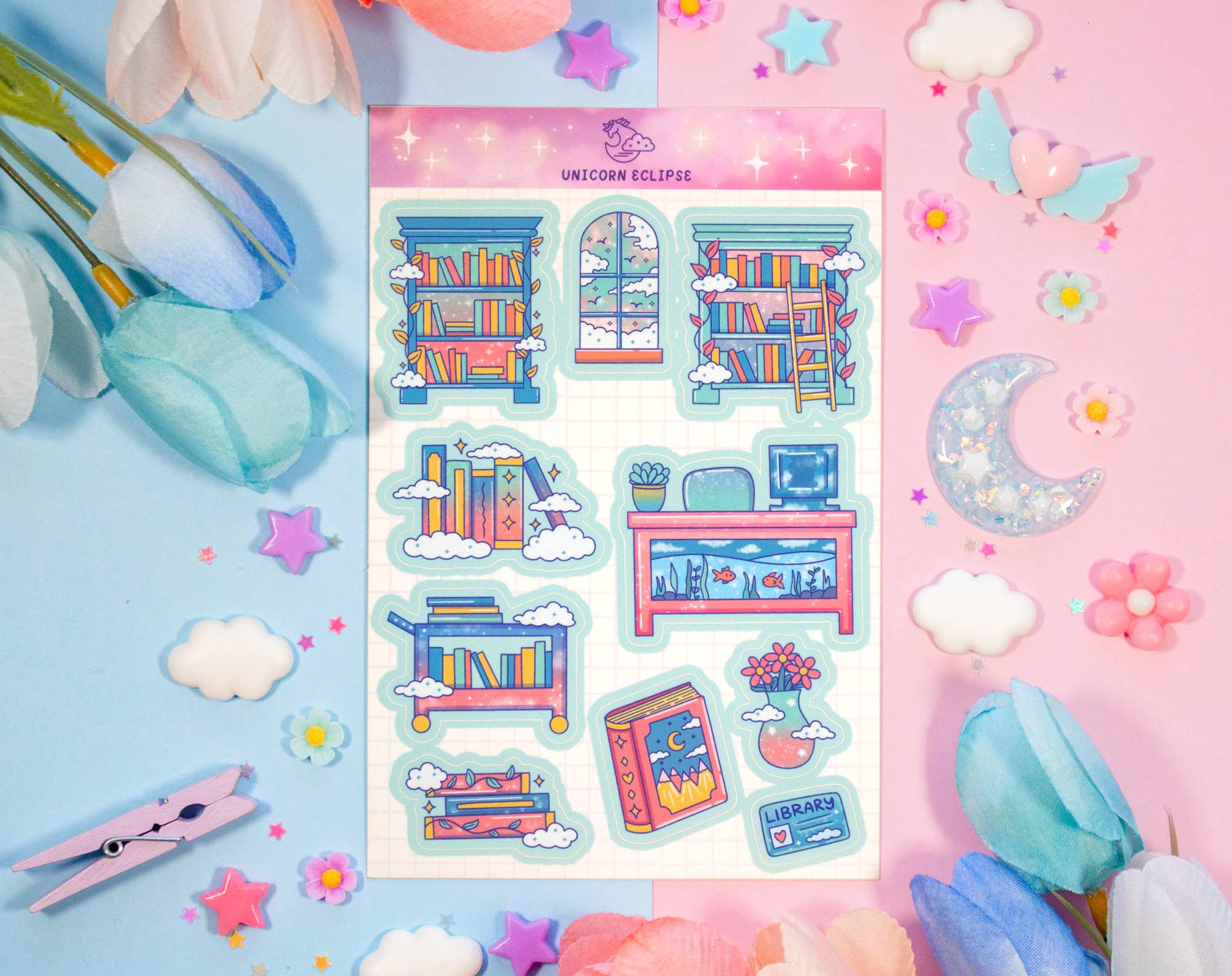 Sticker Scene Library Library | Sticker Sheet – Flirting With Fiction